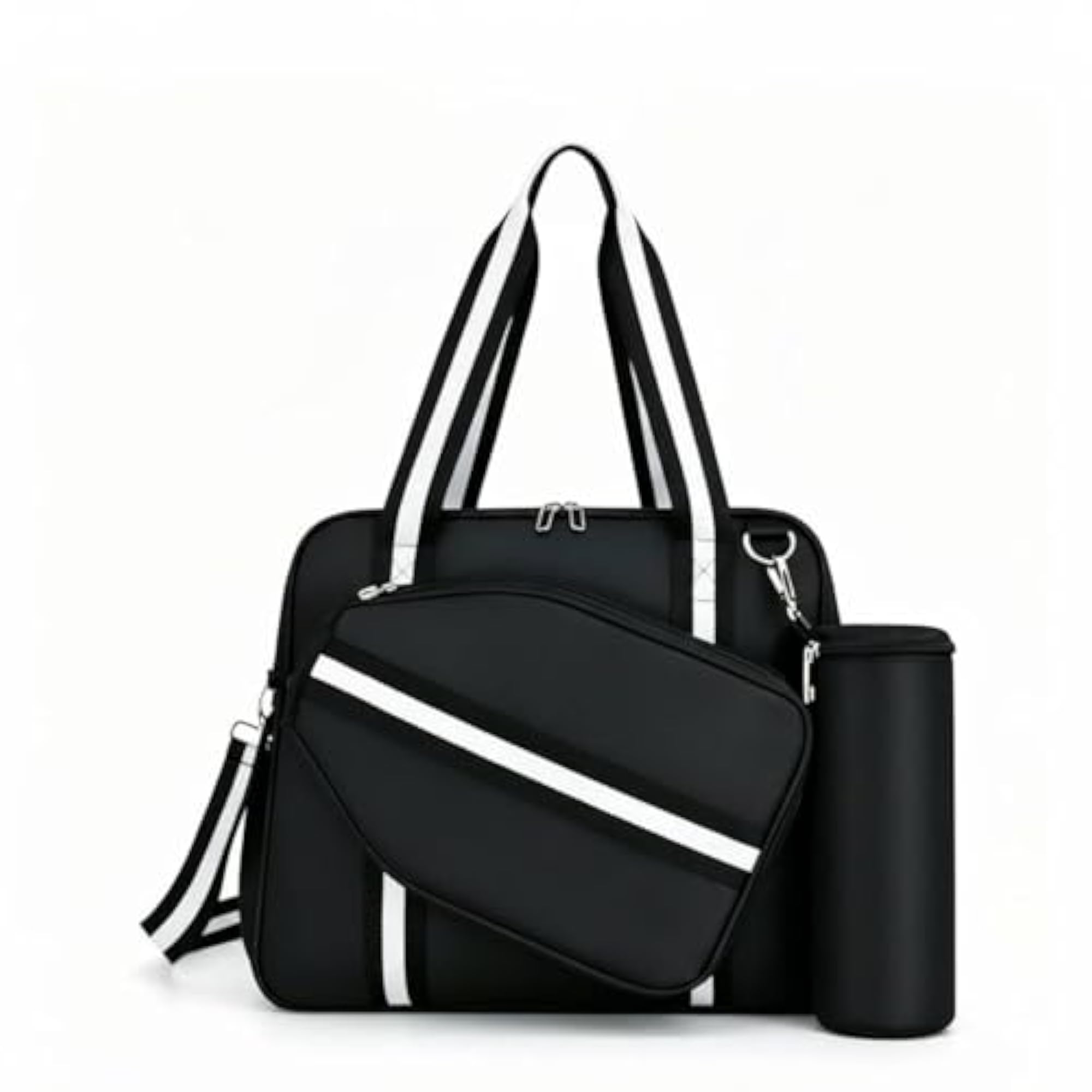 Badminton Bag Large Capacity Shoulder Racket Bag, Black